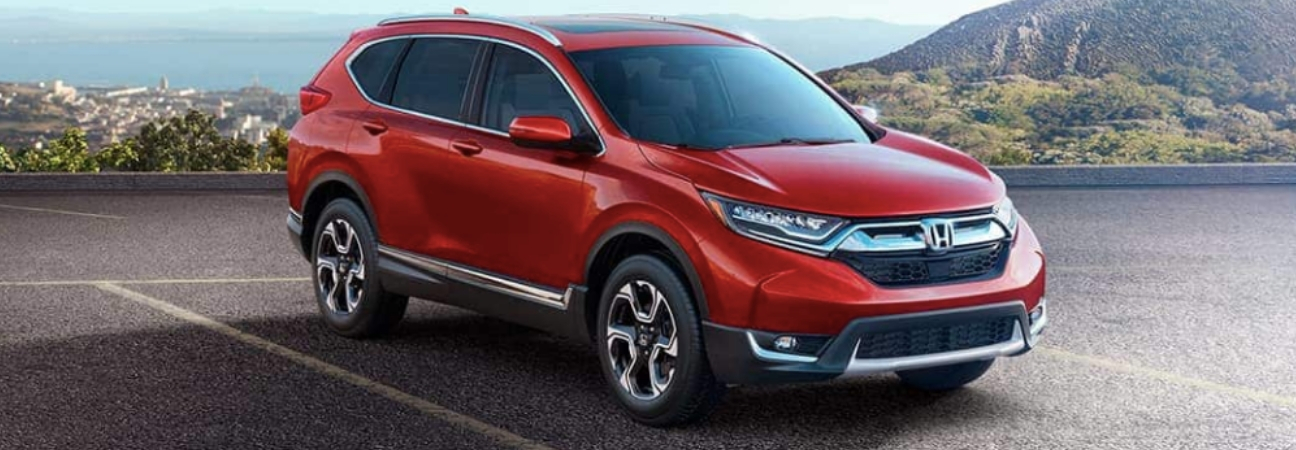 Honda CR-V parked on mountain