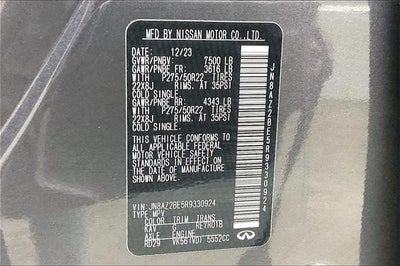 2024 INFINITI QX80 Sensory