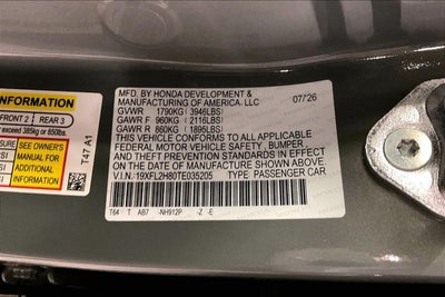 2026 Honda Civic Sport InStock