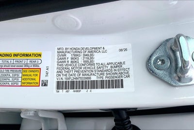 2026 Honda Civic Sport InStock