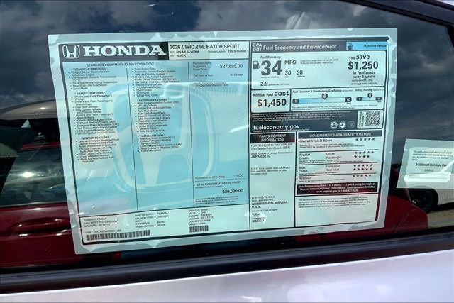 2026 Honda Civic Sport InStock
