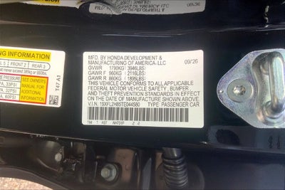 2026 Honda Civic Sport InStock