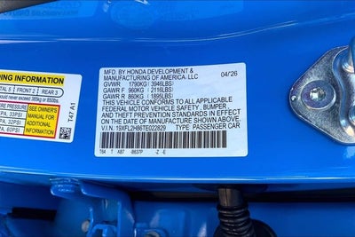 2026 Honda Civic Sport