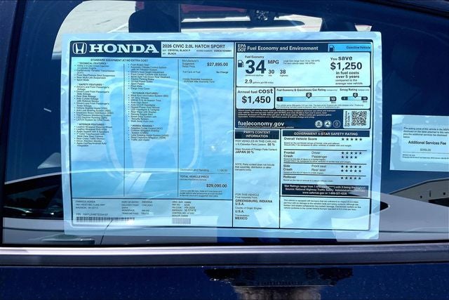 2026 Honda Civic Sport InStock