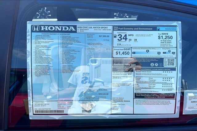 2026 Honda Civic Sport InStock