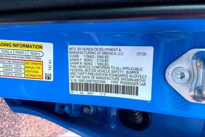 2026 Honda Civic Sport InStock