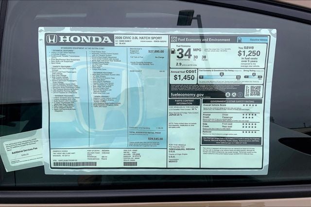 2026 Honda Civic Sport