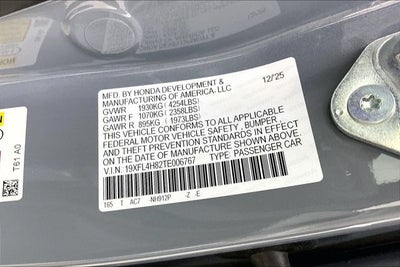 2026 Honda Civic Hybrid Sport