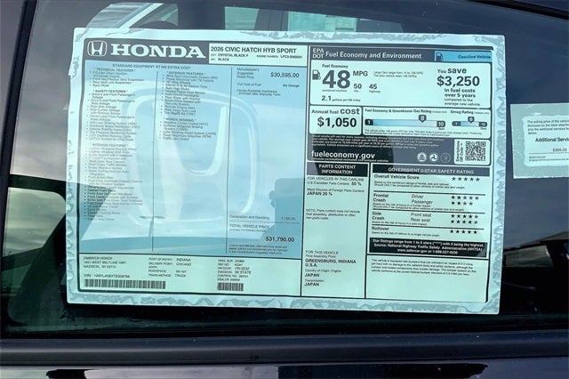 2026 Honda Civic Hybrid Sport