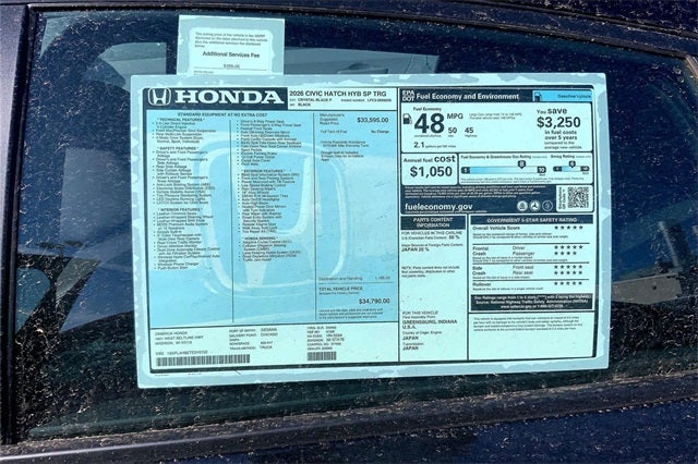 2026 Honda Civic Hybrid Sport Touring