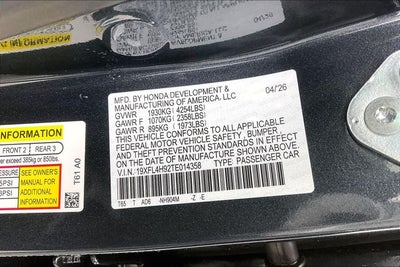 2026 Honda Civic Hybrid Sport Touring