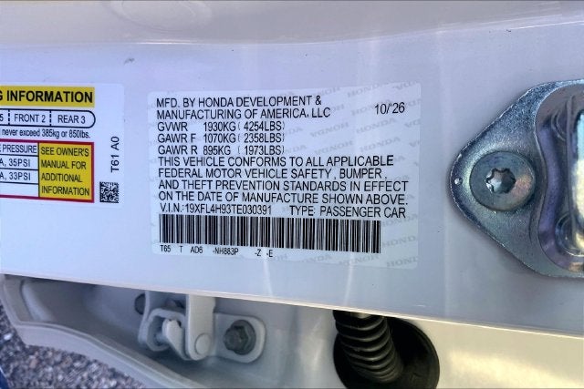 2026 Honda Civic Hybrid Sport Touring InStock