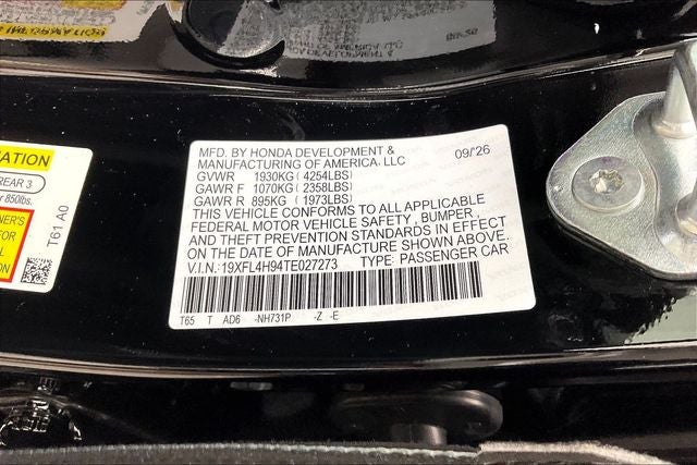 2026 Honda Civic Hybrid Sport Touring InStock