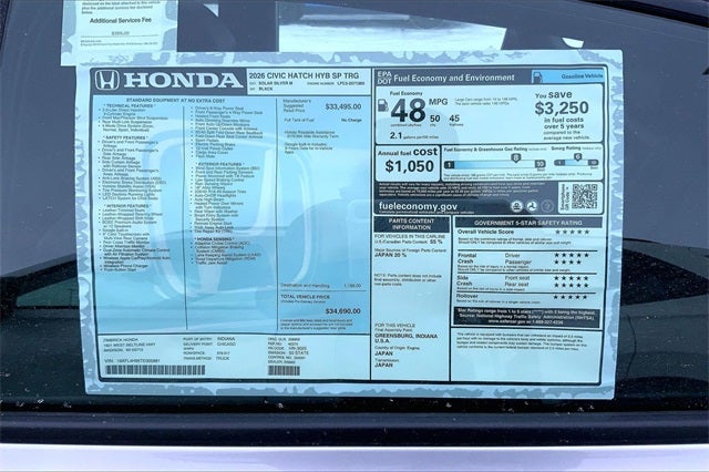 2026 Honda Civic Hybrid Sport Touring