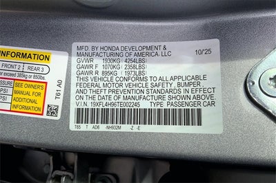 2026 Honda Civic Hybrid Sport Touring