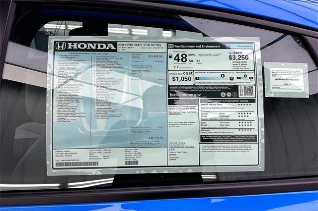 2026 Honda Civic Hybrid Sport Touring