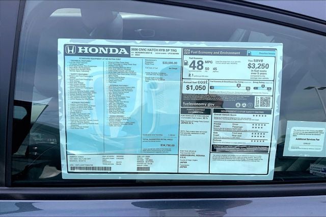 2026 Honda Civic Hybrid Sport Touring InStock