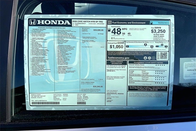 2026 Honda Civic Hybrid Sport Touring