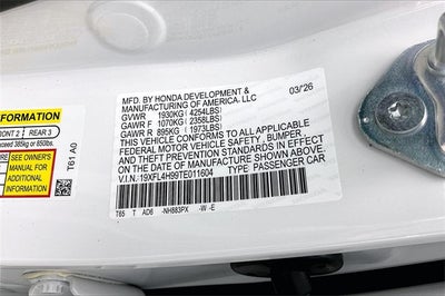 2026 Honda Civic Hybrid Sport Touring