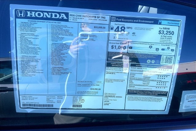 2026 Honda Civic Hybrid Sport Touring InStock