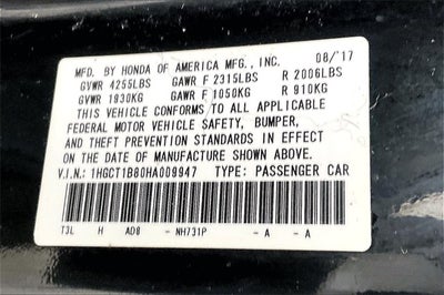 2017 Honda Accord EX-L