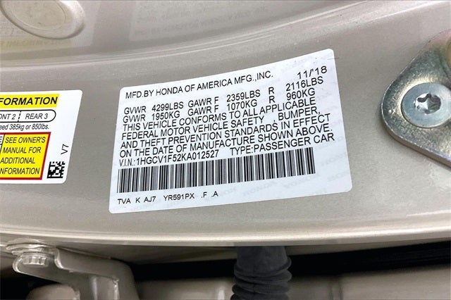 2019 Honda Accord EX-L