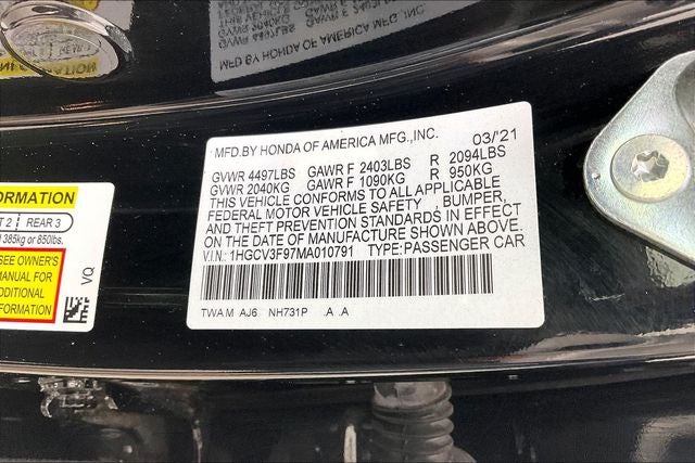 2021 Honda Accord Hybrid Touring