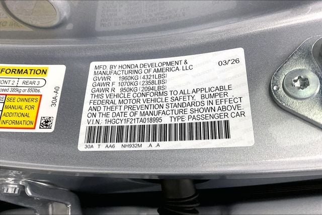 2026 Honda Accord LX