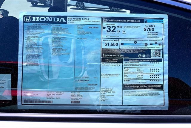 2026 Honda Accord LX