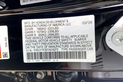 2026 Honda Accord LX