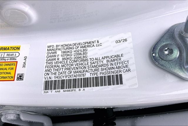 2026 Honda Accord LX