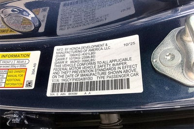 2025 Honda Accord SE