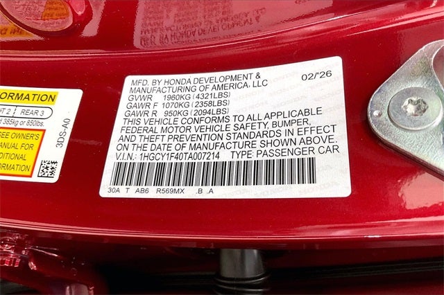 2026 Honda Accord SE