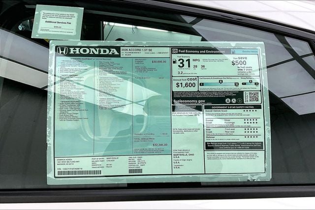 2026 Honda Accord SE