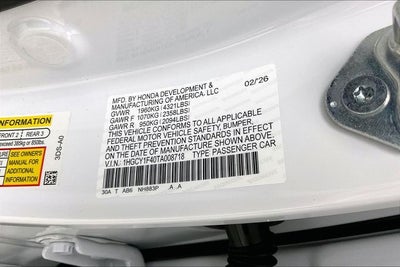 2026 Honda Accord SE