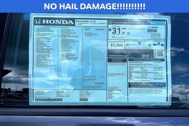 2026 Honda Accord SE