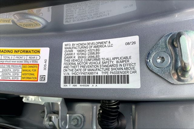 2026 Honda Accord SE InStock