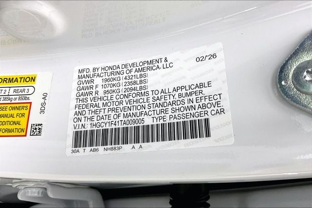 2026 Honda Accord SE