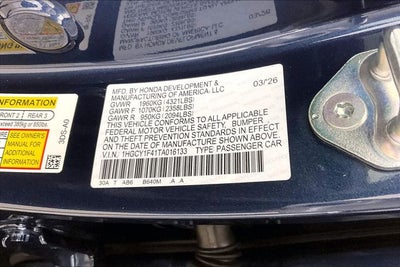 2026 Honda Accord SE