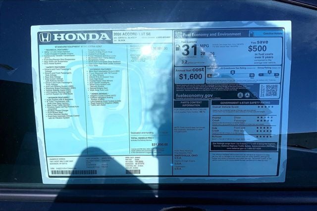 2026 Honda Accord SE