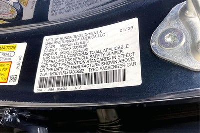 2026 Honda Accord SE