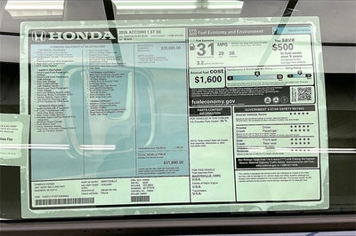 2026 Honda Accord SE