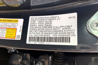 2026 Honda Accord SE