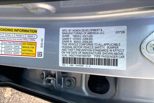 2026 Honda Accord SE
