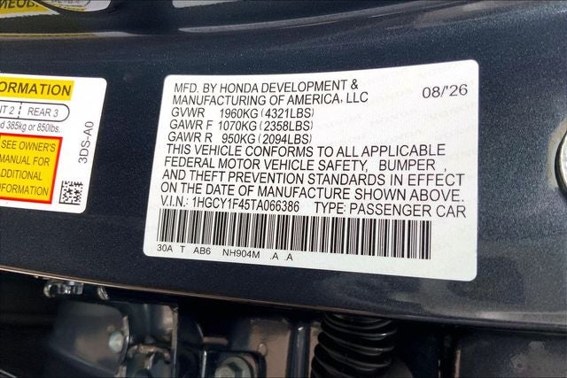 2026 Honda Accord SE InStock