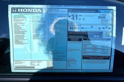 2026 Honda Accord SE