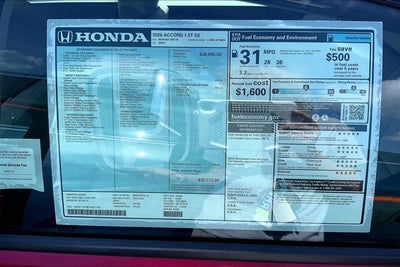 2026 Honda Accord SE InStock