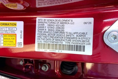 2026 Honda Accord SE InStock