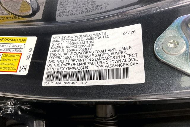 2026 Honda Accord SE