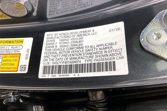 2026 Honda Accord SE